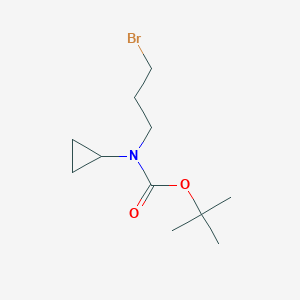 molecular formula C11H20BrNO2 B2680699 叔丁基-3-溴丙基(环丙基)氨基甲酸酯 CAS No. 862718-33-0