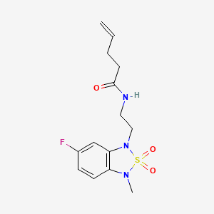 N-(2-(6-fluoro-3-methyl-2,2-dioxidobenzo[c][1,2,5]thiadiazol-1(3H)-yl)ethyl)pent-4-enamide