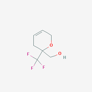 molecular formula C7H9F3O2 B2680703 (2-(Trifluoromethyl)-3,6-dihydro-2H-pyran-2-yl)methanol CAS No. 2228462-50-6