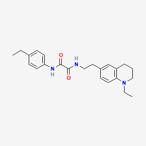 molecular formula C23H29N3O2 B2680704 N1-(2-(1-ethyl-1,2,3,4-tetrahydroquinolin-6-yl)ethyl)-N2-(4-ethylphenyl)oxalamide CAS No. 955531-42-7