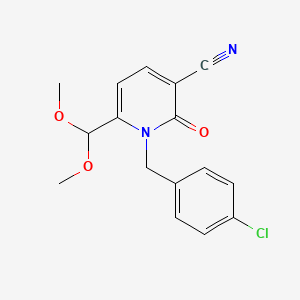1-(4-Chlorobenzyl)-6-(dimethoxymethyl)-2-oxo-1,2-dihydro-3-pyridinecarbonitrile