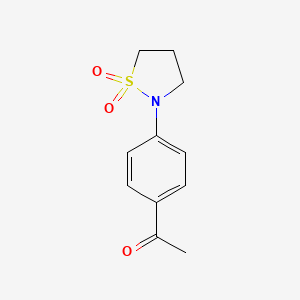 molecular formula C11H13NO3S B2680713 1-(4-(1,1-Dioxidoisothiazolidin-2-yl)phenyl)ethanone CAS No. 65873-97-4