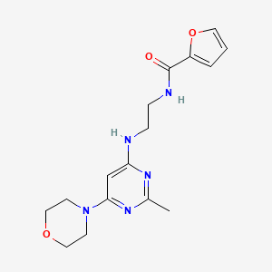 molecular formula C16H21N5O3 B2680718 N-(2-((2-methyl-6-morpholinopyrimidin-4-yl)amino)ethyl)furan-2-carboxamide CAS No. 1203401-74-4