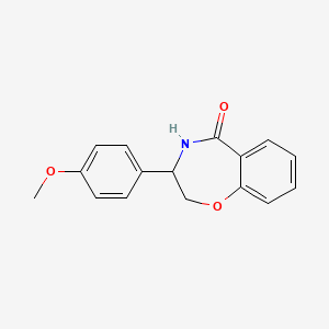 molecular formula C16H15NO3 B2680720 3-(4-甲氧基苯基)-3,4-二氢-1,4-苯并噁唑啉-5(2H)-酮 CAS No. 866050-77-3