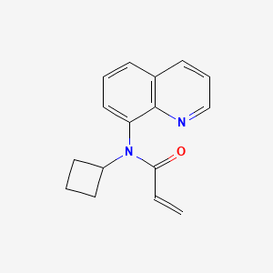 molecular formula C16H16N2O B2680723 N-Cyclobutyl-N-quinolin-8-ylprop-2-enamide CAS No. 2175583-53-4