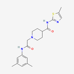 molecular formula C20H26N4O2S B2680724 1-(2-((3,5-dimethylphenyl)amino)-2-oxoethyl)-N-(5-methylthiazol-2-yl)piperidine-4-carboxamide CAS No. 1203171-72-5