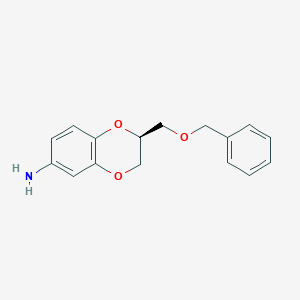 molecular formula C16H17NO3 B2680725 (2S)-2-[(苄氧基)甲基]-2,3-二氢-1,4-苯并二氧杂环己烷-6-胺 CAS No. 2055114-60-6