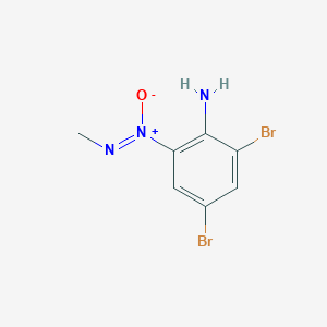 molecular formula C7H7Br2N3O B2680731 [2,4-dibromo-6-(methyl-NNO-azoxy)phenyl]amine CAS No. 474318-78-0