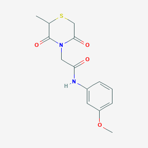 N-(3-methoxyphenyl)-2-(2-methyl-3,5-dioxothiomorpholin-4-yl)acetamide