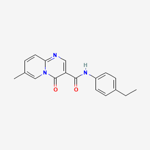 molecular formula C18H17N3O2 B2680742 N-(4-ethylphenyl)-7-methyl-4-oxo-4H-pyrido[1,2-a]pyrimidine-3-carboxamide CAS No. 877649-53-1