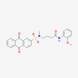 molecular formula C26H24N2O6S B2680749 N-(2-methoxyphenyl)-4-(N-methyl-9,10-dioxo-9,10-dihydroanthracene-2-sulfonamido)butanamide CAS No. 941900-64-7