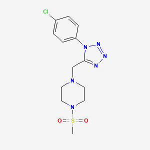 1-((1-(4-chlorophenyl)-1H-tetrazol-5-yl)methyl)-4-(methylsulfonyl)piperazine