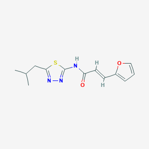 molecular formula C13H15N3O2S B2680761 (E)-3-(呋喃-2-基)-N-(5-异丁基-1,3,4-噻二唑-2-基)丙烯酰胺 CAS No. 898657-32-4