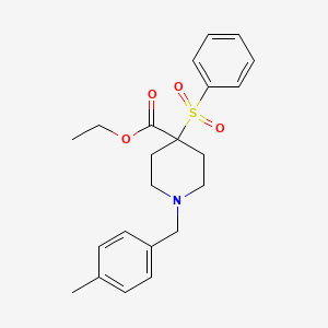 Ethyl 4-(benzenesulfonyl)-1-[(4-methylphenyl)methyl]piperidine-4-carboxylate