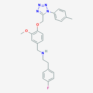 molecular formula C25H26FN5O2 B268078 2-(4-fluorophenyl)-N-(3-methoxy-4-{[1-(4-methylphenyl)-1H-tetrazol-5-yl]methoxy}benzyl)ethanamine 