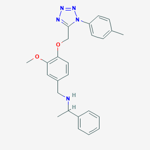molecular formula C25H27N5O2 B268079 N-(3-methoxy-4-{[1-(4-methylphenyl)-1H-tetrazol-5-yl]methoxy}benzyl)-1-phenylethanamine 