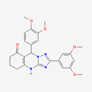 9-(3,4-dimethoxyphenyl)-2-(3,5-dimethoxyphenyl)-5,6,7,9-tetrahydro-[1,2,4]triazolo[5,1-b]quinazolin-8(4H)-one