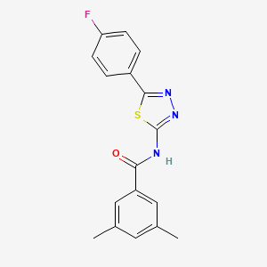 molecular formula C17H14FN3OS B2680796 N-[5-(4-fluorophenyl)-1,3,4-thiadiazol-2-yl]-3,5-dimethylbenzamide CAS No. 391227-45-5