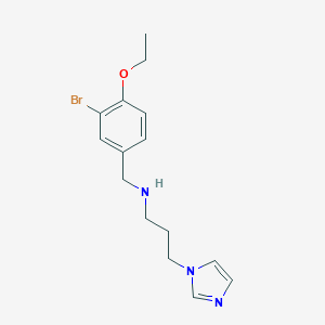 molecular formula C15H20BrN3O B268080 N-(3-bromo-4-ethoxybenzyl)-3-(1H-imidazol-1-yl)propan-1-amine 