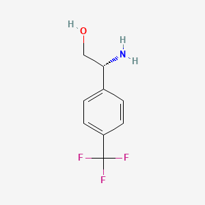 molecular formula C9H11ClF3NO B2680801 (R)-2-Amino-2-(4-(trifluoromethyl)phenyl)ethanol CAS No. 306281-86-7