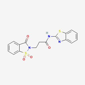 N-(benzo[d]thiazol-2-yl)-3-(1,1-dioxido-3-oxobenzo[d]isothiazol-2(3H)-yl)propanamide