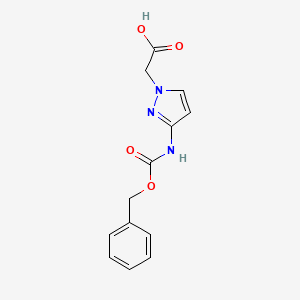2-[3-(Phenylmethoxycarbonylamino)pyrazol-1-yl]acetic acid