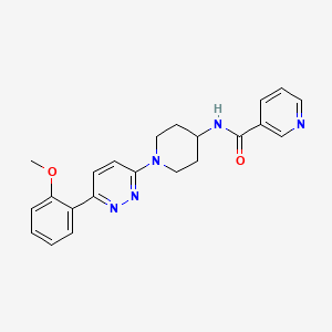 molecular formula C22H23N5O2 B2680810 N-{1-[6-(2-methoxyphenyl)pyridazin-3-yl]piperidin-4-yl}nicotinamide CAS No. 1396862-77-3