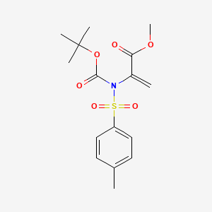 molecular formula C16H21NO6S B2680827 Methyl 2-(N-(tert-butoxycarbonyl)-4-MethylphenylsulfonaMido)acrylate CAS No. 219851-87-3