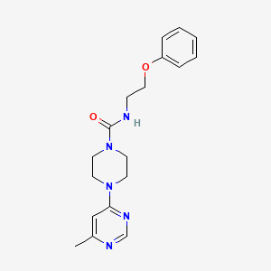 molecular formula C18H23N5O2 B2680840 4-(6-methylpyrimidin-4-yl)-N-(2-phenoxyethyl)piperazine-1-carboxamide CAS No. 1396766-68-9