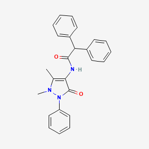 molecular formula C25H23N3O2 B2680845 N-(1,5-dimethyl-3-oxo-2-phenyl-2,3-dihydro-1H-pyrazol-4-yl)-2,2-diphenylacetamide CAS No. 14426-96-1
