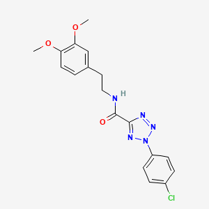 2-(4-chlorophenyl)-N-(3,4-dimethoxyphenethyl)-2H-tetrazole-5-carboxamide