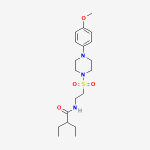 2-ethyl-N-(2-((4-(4-methoxyphenyl)piperazin-1-yl)sulfonyl)ethyl)butanamide
