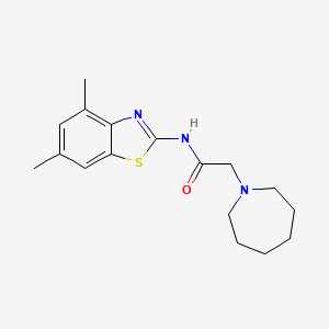 2-(azepan-1-yl)-N-(4,6-dimethyl-1,3-benzothiazol-2-yl)acetamide