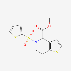 Methyl 5-(thiophen-2-ylsulfonyl)-4,5,6,7-tetrahydrothieno[3,2-c]pyridine-4-carboxylate