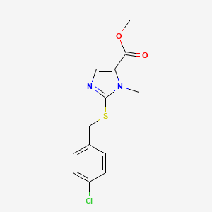 methyl 2-[(4-chlorobenzyl)sulfanyl]-1-methyl-1H-imidazole-5-carboxylate