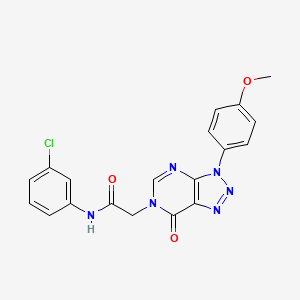 molecular formula C19H15ClN6O3 B2680879 N-(3-chlorophenyl)-2-(3-(4-methoxyphenyl)-7-oxo-3H-[1,2,3]triazolo[4,5-d]pyrimidin-6(7H)-yl)acetamide CAS No. 847386-87-2