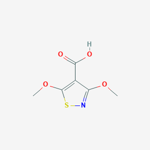 molecular formula C6H7NO4S B2680880 3,5-二甲氧基异噻唑-4-羧酸 CAS No. 2137814-13-0