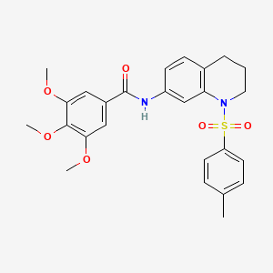 molecular formula C26H28N2O6S B2680887 3,4,5-trimethoxy-N-(1-tosyl-1,2,3,4-tetrahydroquinolin-7-yl)benzamide CAS No. 898447-60-4