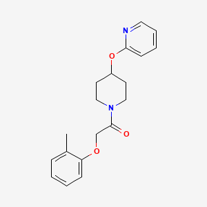 molecular formula C19H22N2O3 B2680894 1-(4-(Pyridin-2-yloxy)piperidin-1-yl)-2-(o-tolyloxy)ethanone CAS No. 1428352-84-4