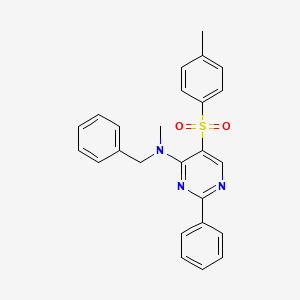 molecular formula C25H23N3O2S B2680897 N-苄基-N-甲基-5-[(4-甲基苯基)磺酰基]-2-苯基-4-嘧啶胺 CAS No. 478067-76-4