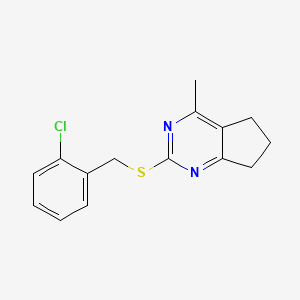 2-((2-Chlorobenzyl)sulfanyl)-4-methyl-6,7-dihydro-5H-cyclopenta(d)pyrimidine