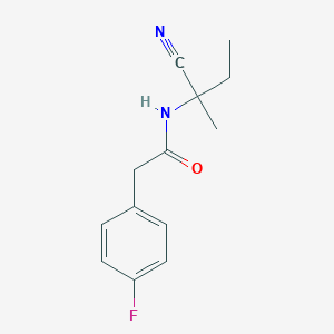 molecular formula C13H15FN2O B2680904 N-(1-cyano-1-methylpropyl)-2-(4-fluorophenyl)acetamide CAS No. 1252502-31-0
