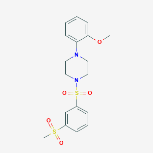 molecular formula C18H22N2O5S2 B2680906 1-(2-Methoxyphenyl)-4-(3-methylsulfonylphenyl)sulfonylpiperazine CAS No. 887890-75-7