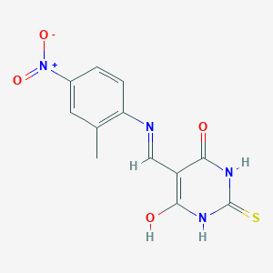 5-(((2-methyl-4-nitrophenyl)amino)methylene)-2-thioxodihydropyrimidine-4,6(1H,5H)-dione