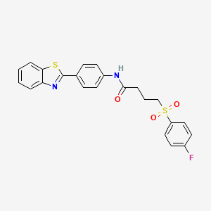 N-(4-(benzo[d]thiazol-2-yl)phenyl)-4-((4-fluorophenyl)sulfonyl)butanamide