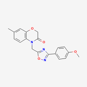 4-{[3-(4-methoxyphenyl)-1,2,4-oxadiazol-5-yl]methyl}-7-methyl-2H-1,4-benzoxazin-3(4H)-one