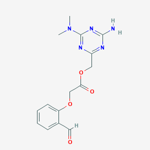 [4-Amino-6-(dimethylamino)-1,3,5-triazin-2-yl]methyl 2-(2-formylphenoxy)acetate