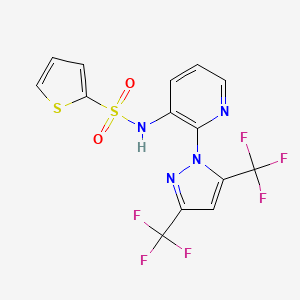 N-{2-[3,5-bis(trifluoromethyl)-1H-pyrazol-1-yl]-3-pyridinyl}-2-thiophenesulfonamide