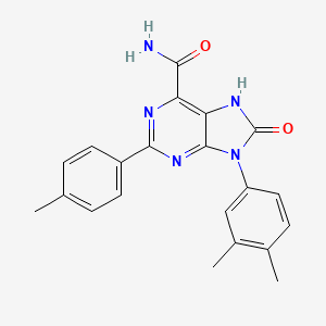 9-(3,4-dimethylphenyl)-2-(4-methylphenyl)-8-oxo-8,9-dihydro-7H-purine-6-carboxamide