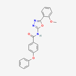 molecular formula C22H17N3O4 B2680940 N-[5-(2-methoxyphenyl)-1,3,4-oxadiazol-2-yl]-4-phenoxybenzamide CAS No. 865286-10-8
